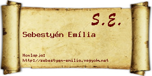 Sebestyén Emília névjegykártya