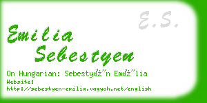 emilia sebestyen business card